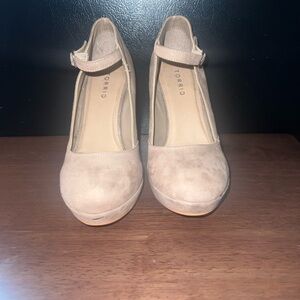 Torrid Beige Platform Heels size 8 wide